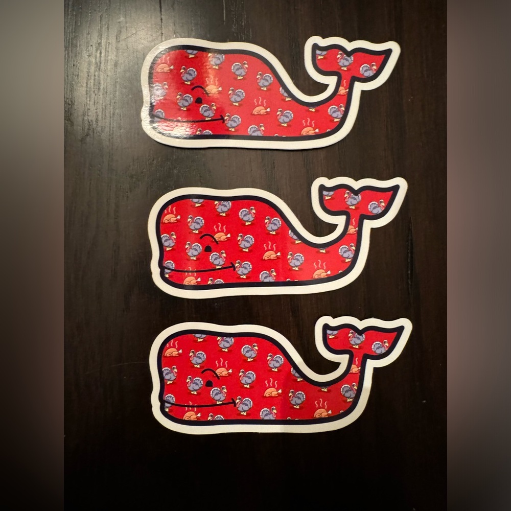 Three Thanksgiving Vineyard Vines stickers